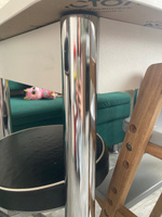 Стол кухонный обеденный раздвижной Дублин хром Кварц,90х60см #6, Орловская Катерина