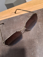 Солнцезащитные очки имиджевые овал коричнево-голубые в металлической оправе #2, Андрей Щ.