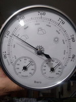 Барометр настенный с термометром и гигрометром THB9392S, серебристый #17, Андрей Ш.